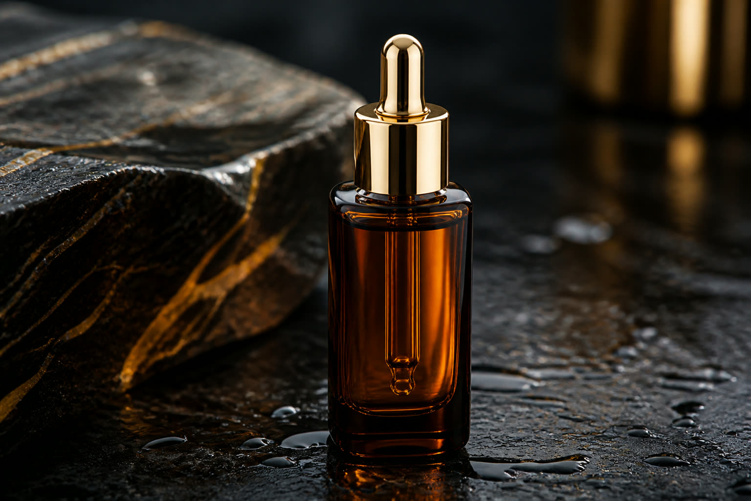 Cinematic AI-generated serum product ad